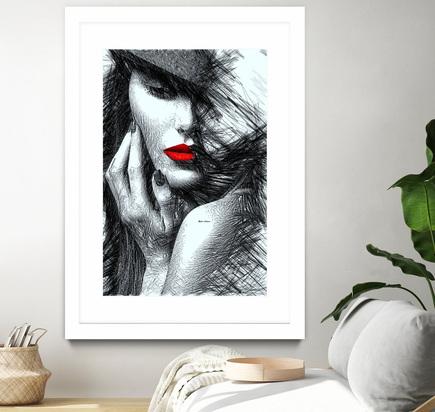 Fashion Flair in Black and White by Rafael Salazar on GIANT ART - black digital painting