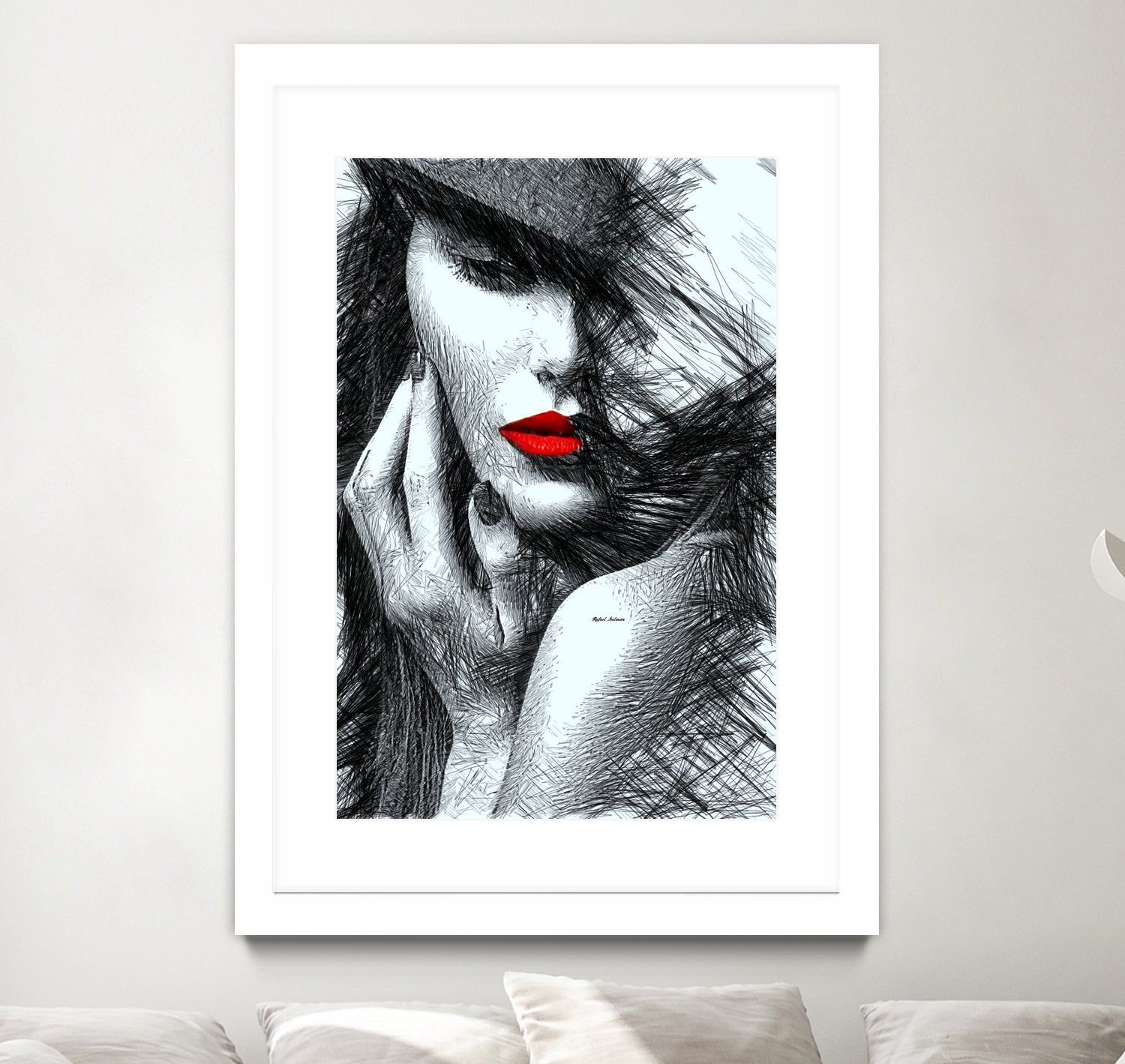 Fashion Flair in Black and White by Rafael Salazar on GIANT ART - black digital painting