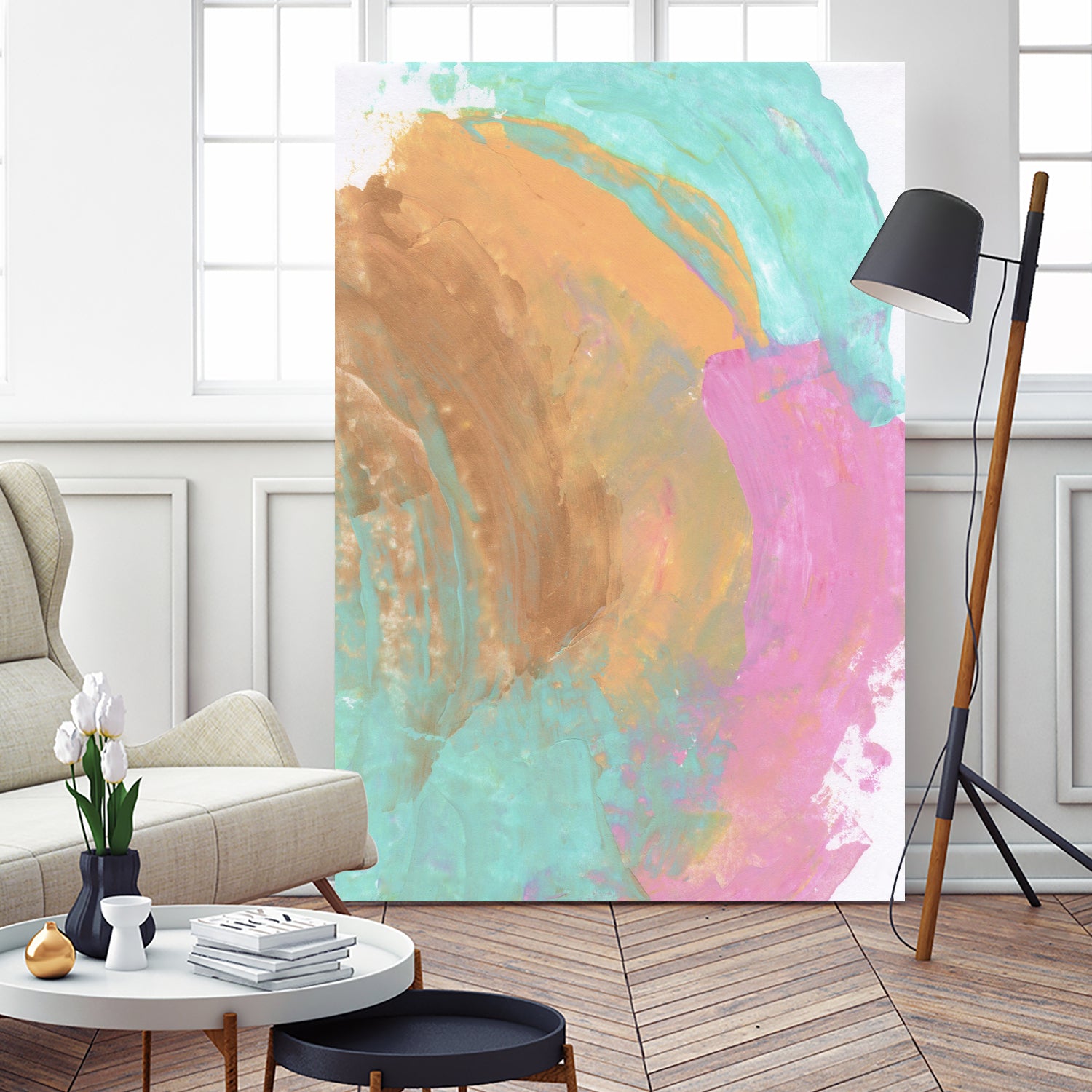 Abstract 844 by Cecilie Karoline on GIANT ART - pink mixed media