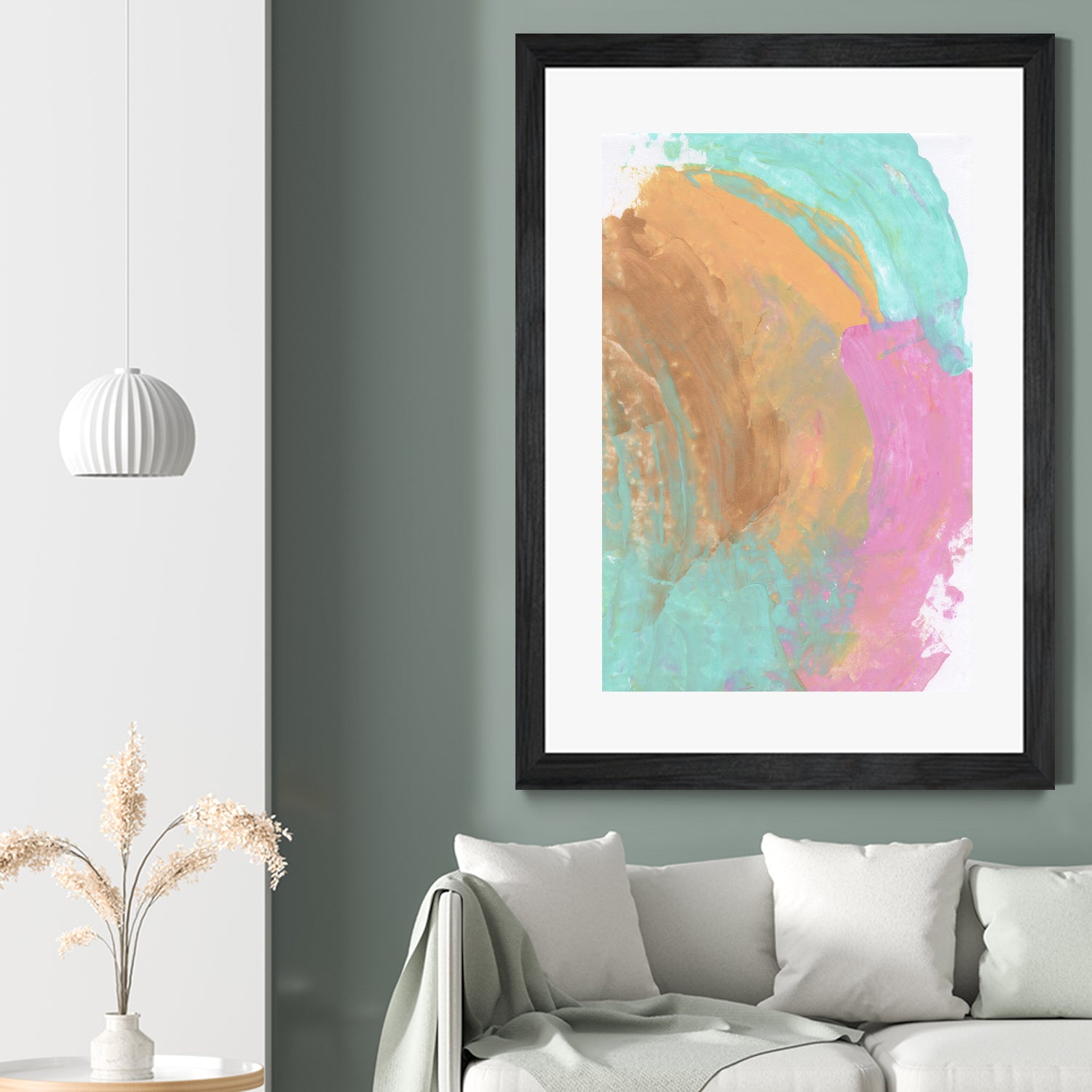 Abstract 844 by Cecilie Karoline on GIANT ART - pink mixed media