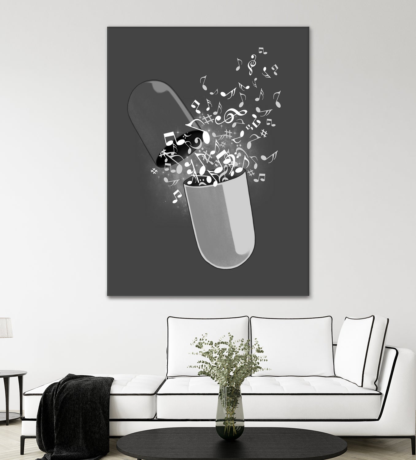 Music Pill by Anthony Aves on GIANT ART - gray digital painting