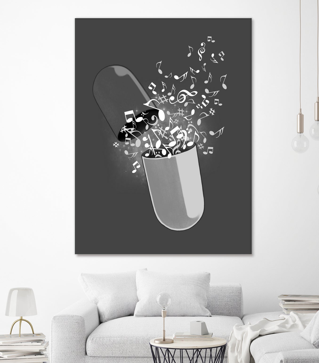 Music Pill by Anthony Aves on GIANT ART - gray digital painting