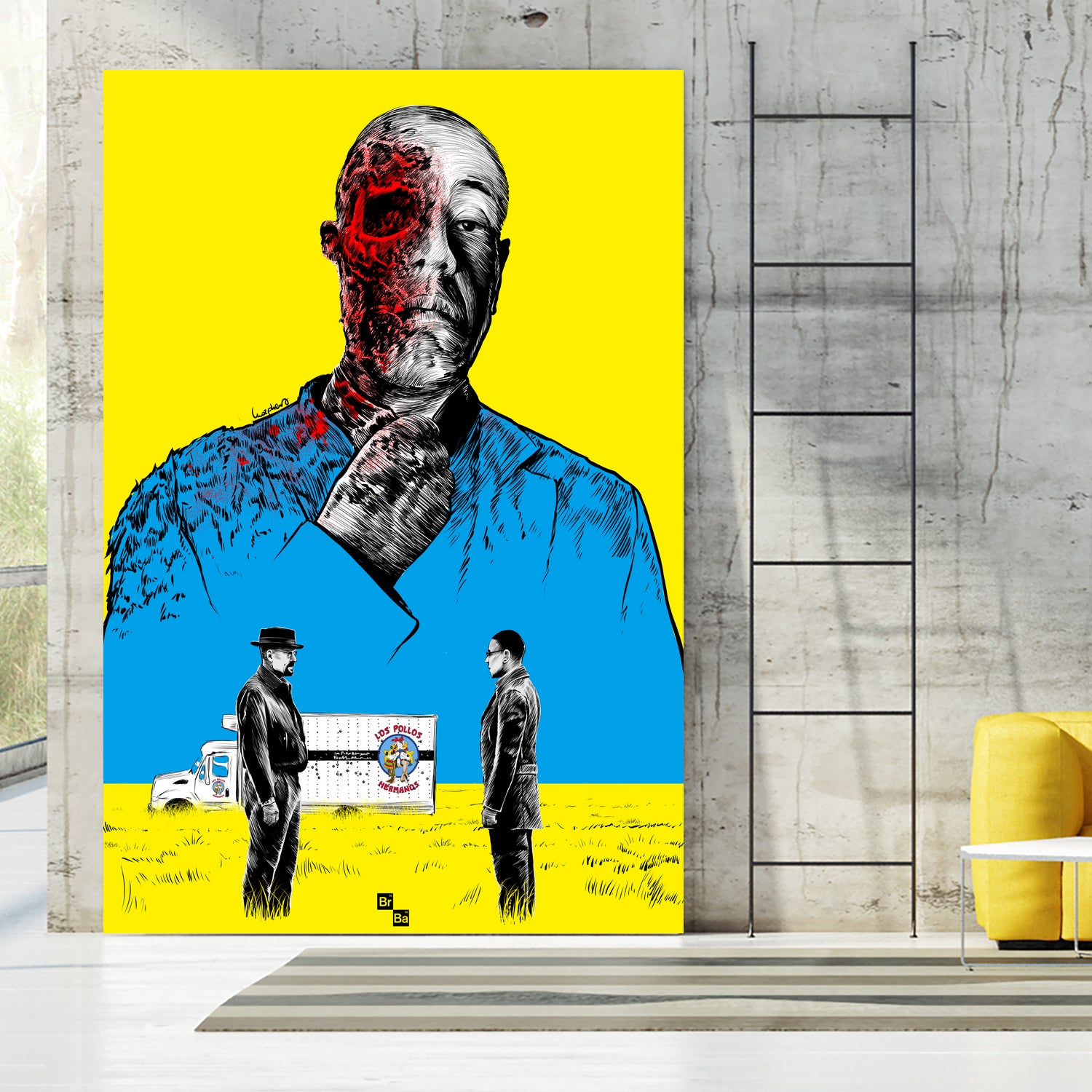 Breaking bad Gus Fring by Paola Morpheus on GIANT ART - blue digital painting