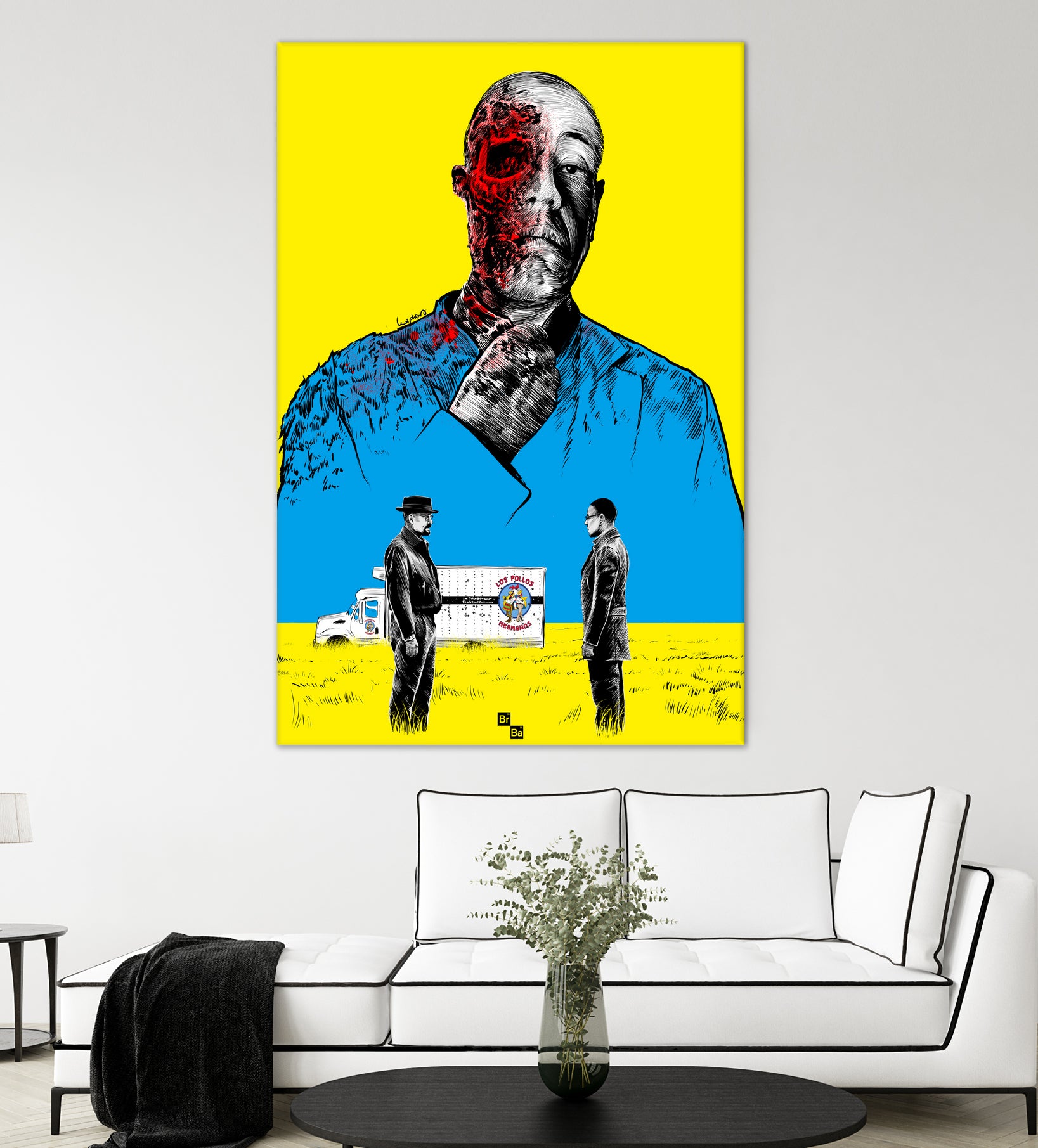 Breaking bad Gus Fring by Paola Morpheus on GIANT ART - blue digital painting