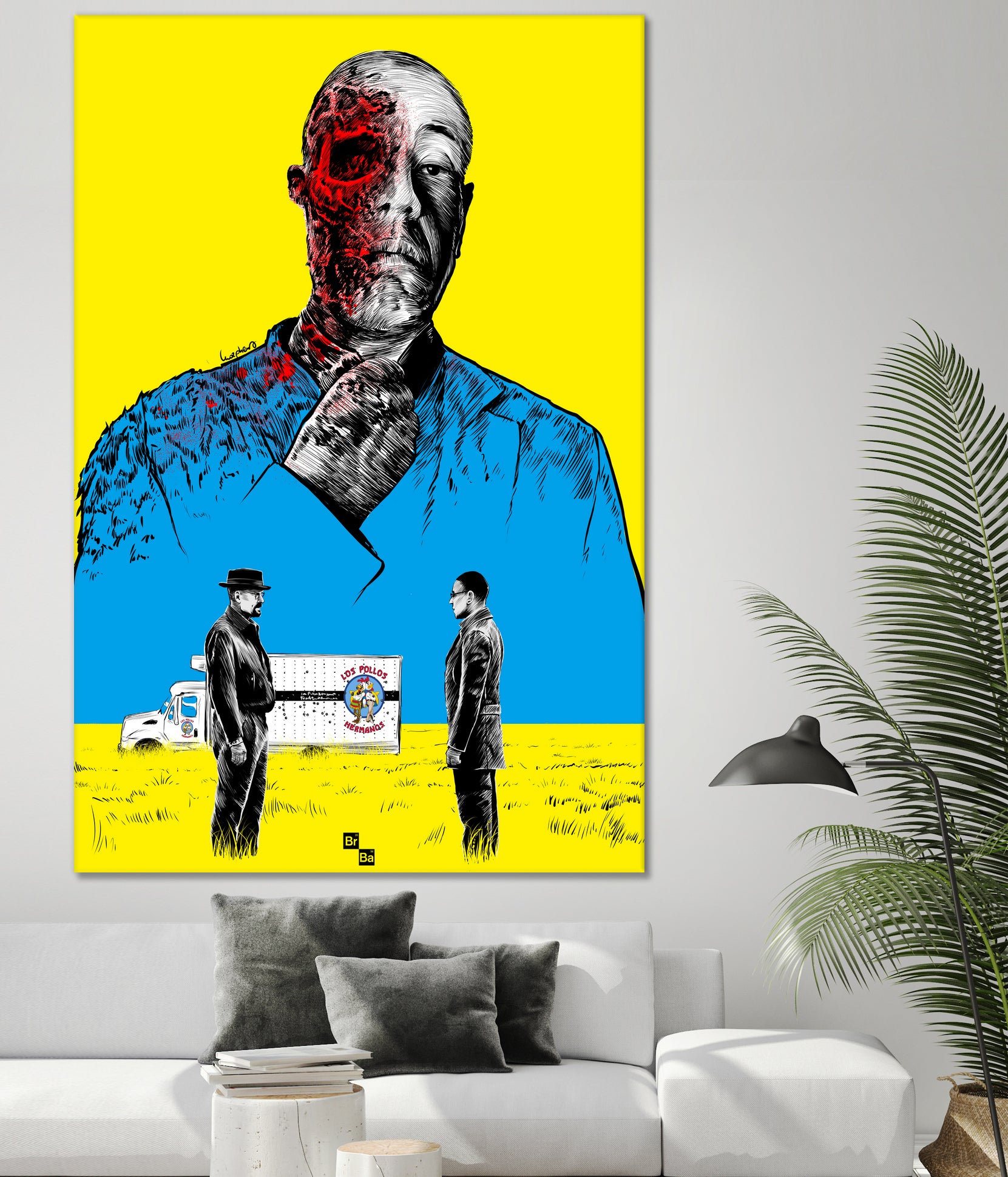 Breaking bad Gus Fring by Paola Morpheus on GIANT ART - blue digital painting