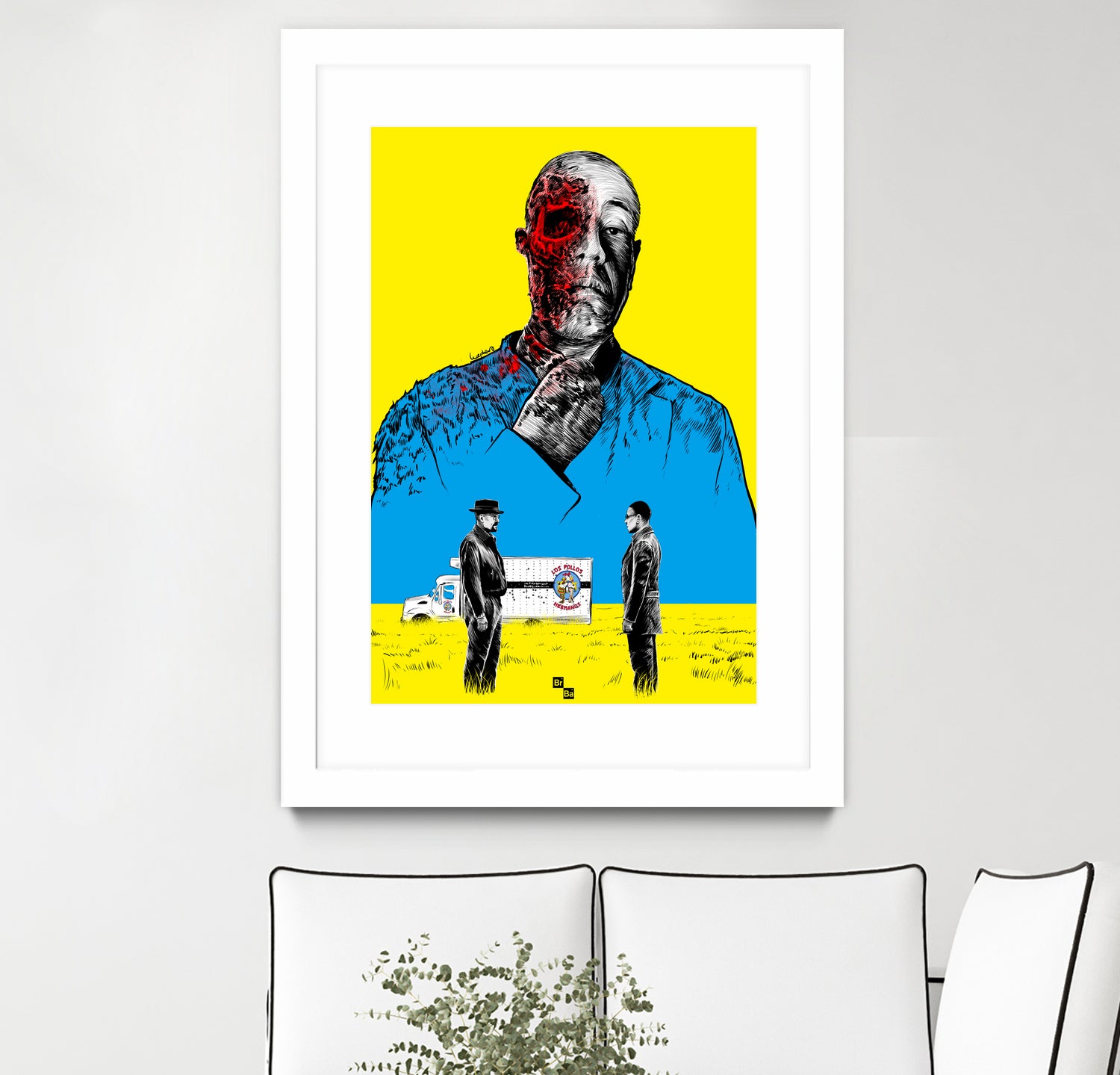 Breaking bad Gus Fring by Paola Morpheus on GIANT ART - blue digital painting