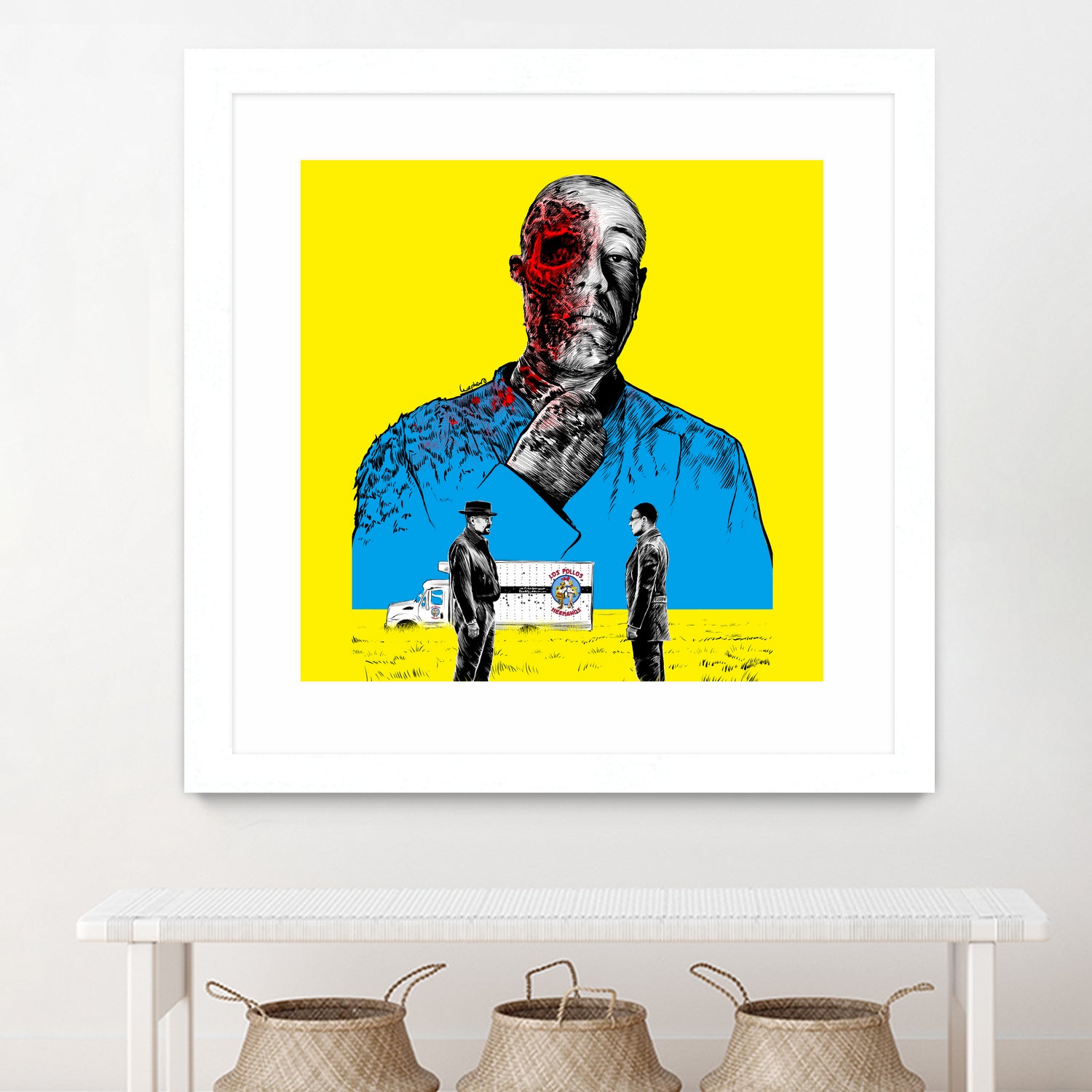 Breaking bad Gus Fring by Paola Morpheus on GIANT ART - blue digital painting