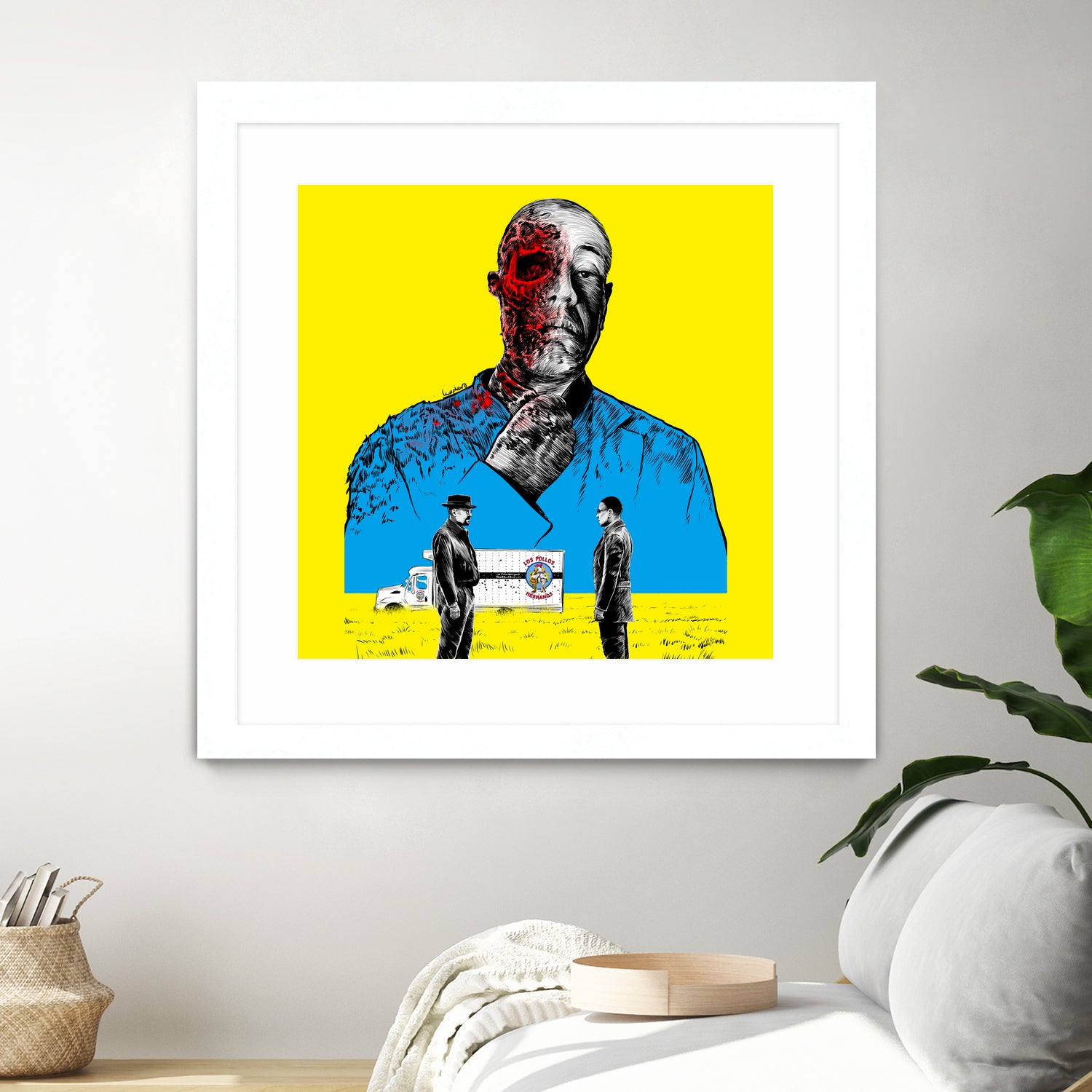 Breaking bad Gus Fring by Paola Morpheus on GIANT ART - blue digital painting