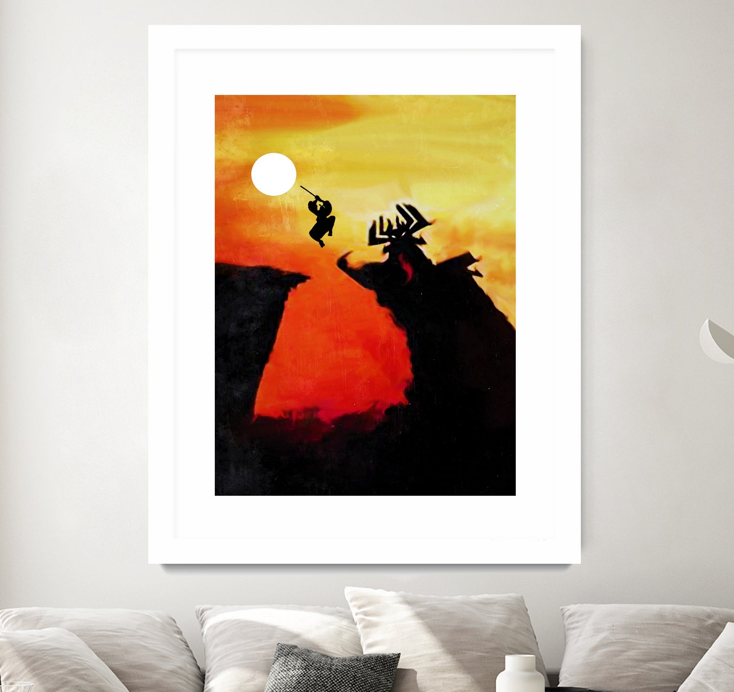 Samurai Jack Vintage Poster by SucculentBurger Zolich on GIANT ART - orange character design