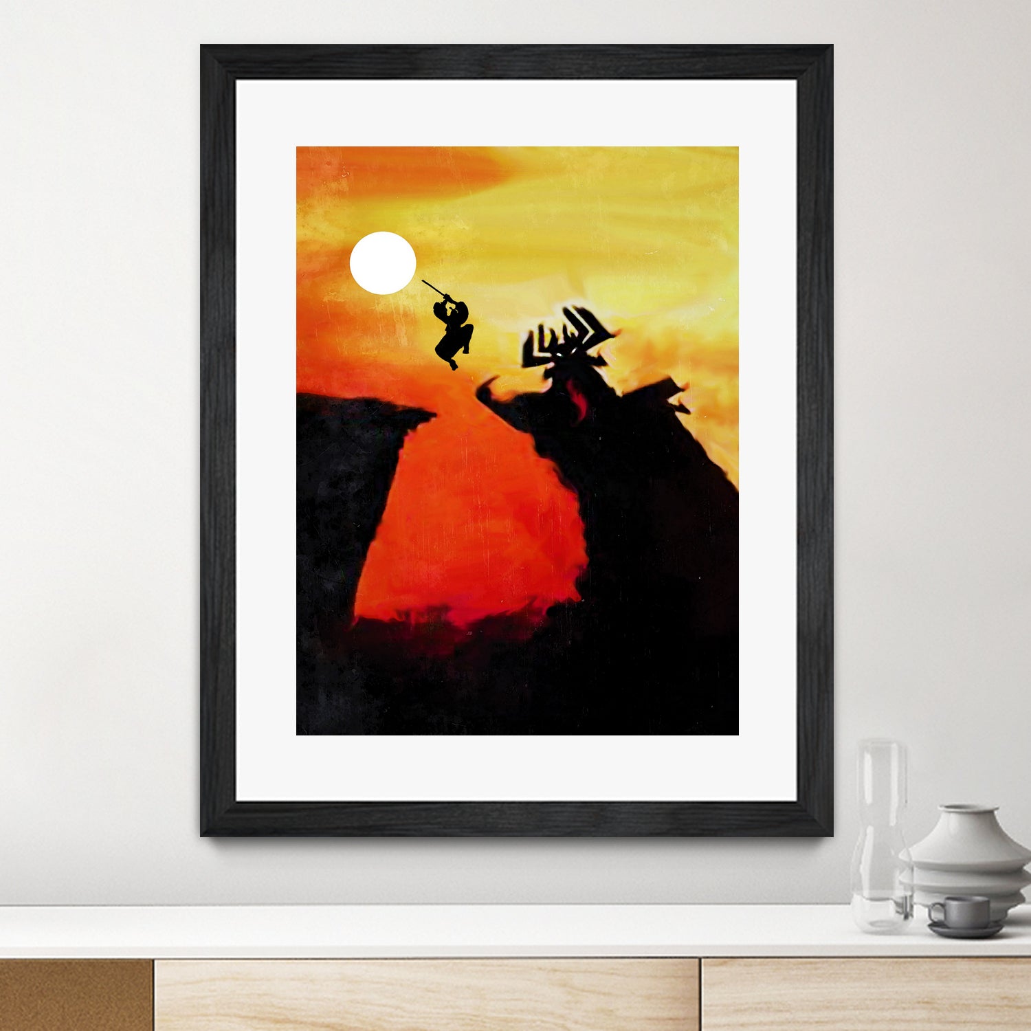 Samurai Jack Vintage Poster by SucculentBurger Zolich on GIANT ART - orange character design