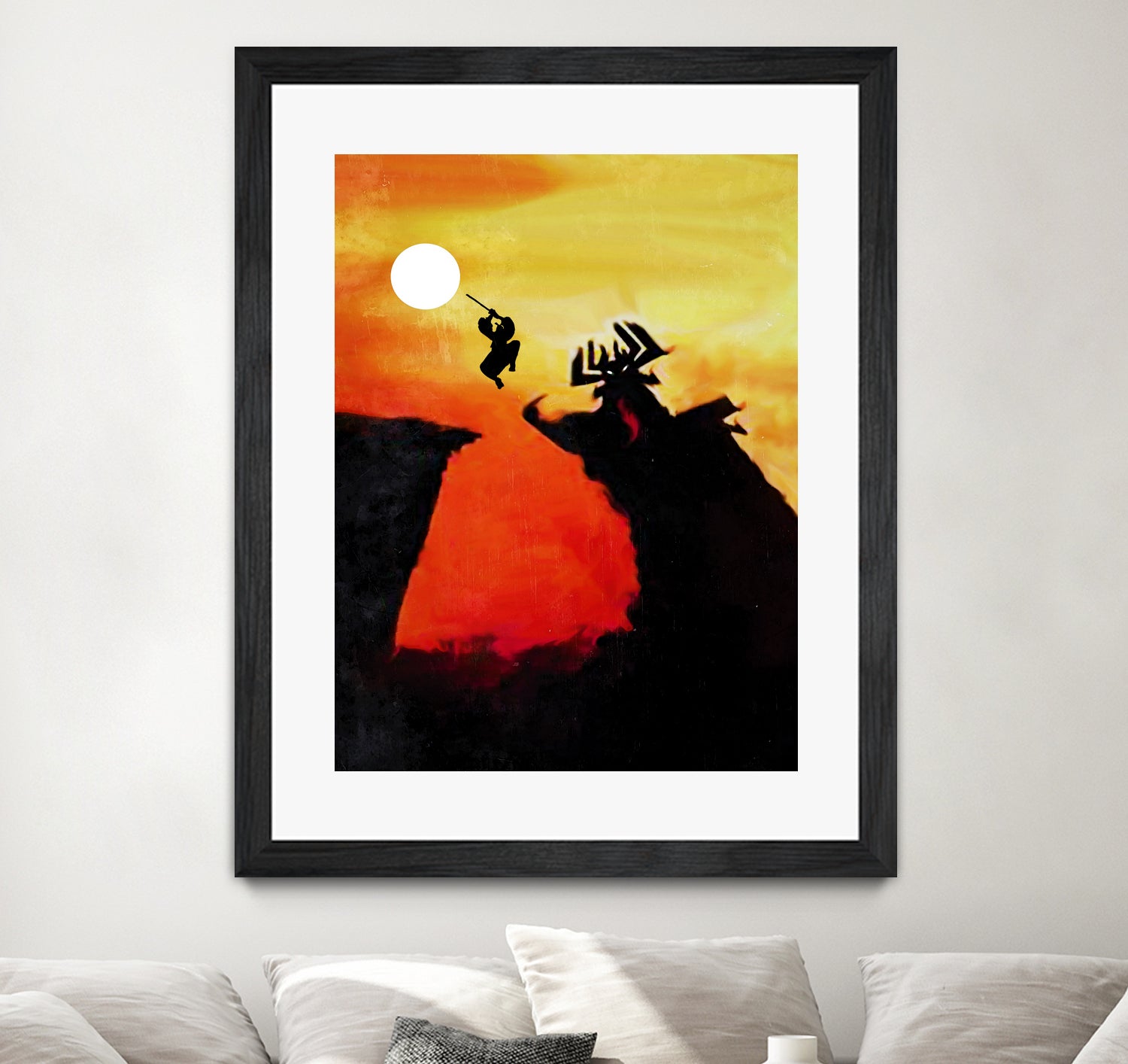 Samurai Jack Vintage Poster by SucculentBurger Zolich on GIANT ART - orange character design