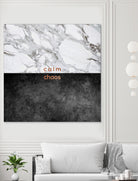 Calm Chaos Copper by Dana Shek on GIANT ART - white typography