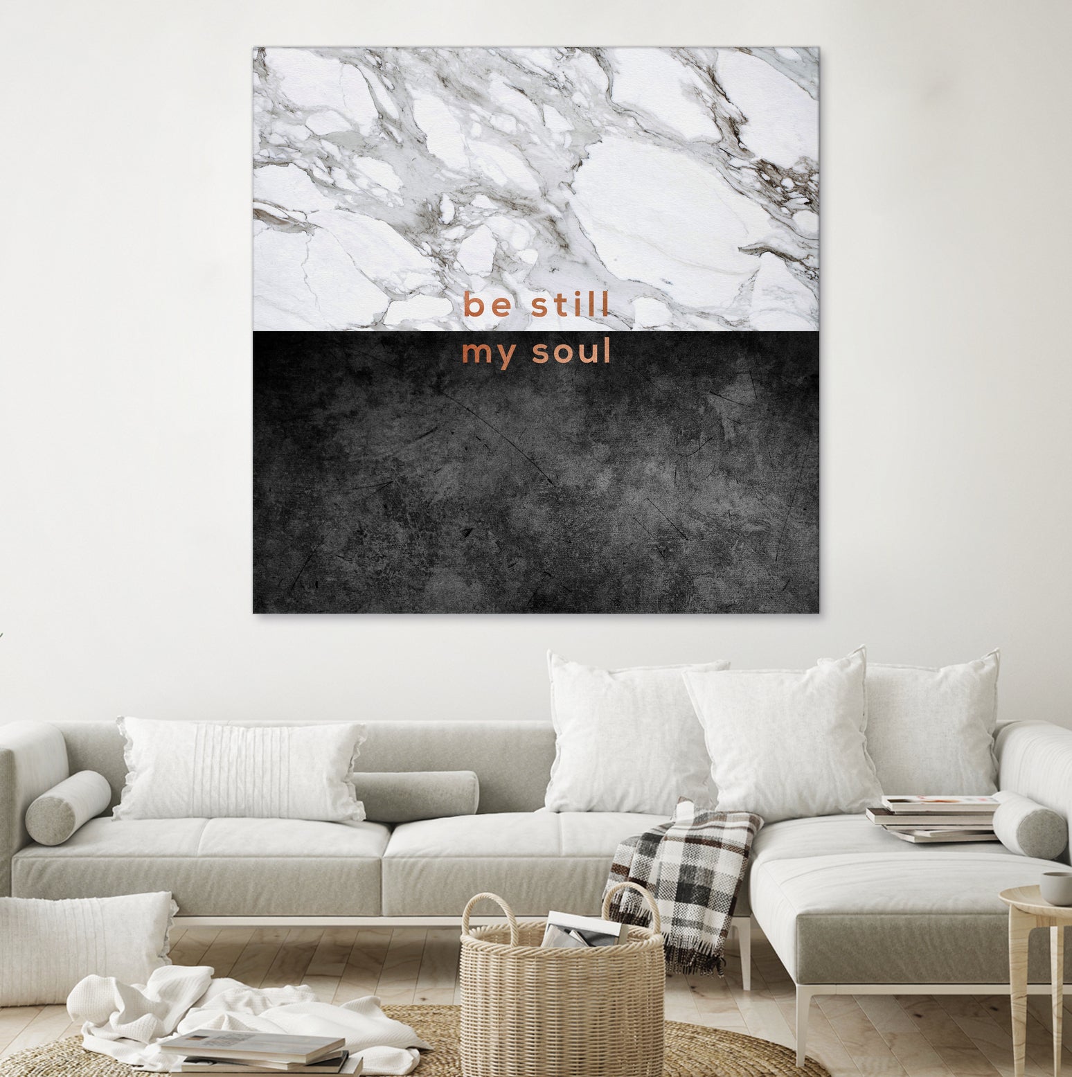 Be Still My Soul Copper by Dana Shek on GIANT ART - white typography