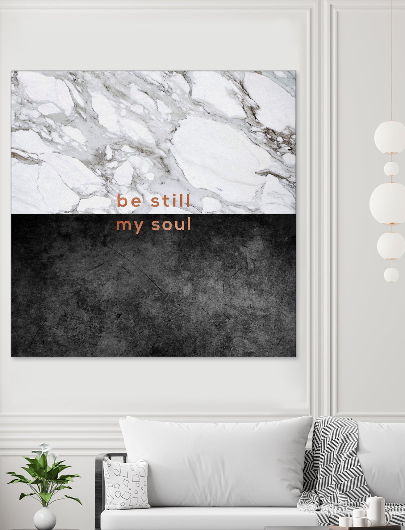 Be Still My Soul Copper by Dana Shek on GIANT ART - white typography