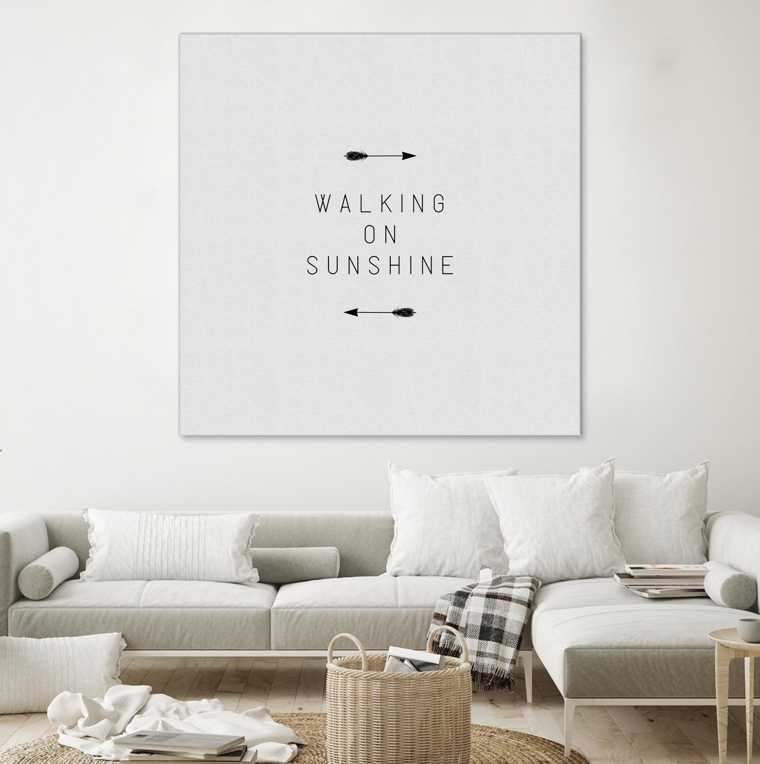 Walking on Sunshine Arrow by Dana Shek on GIANT ART - white typography