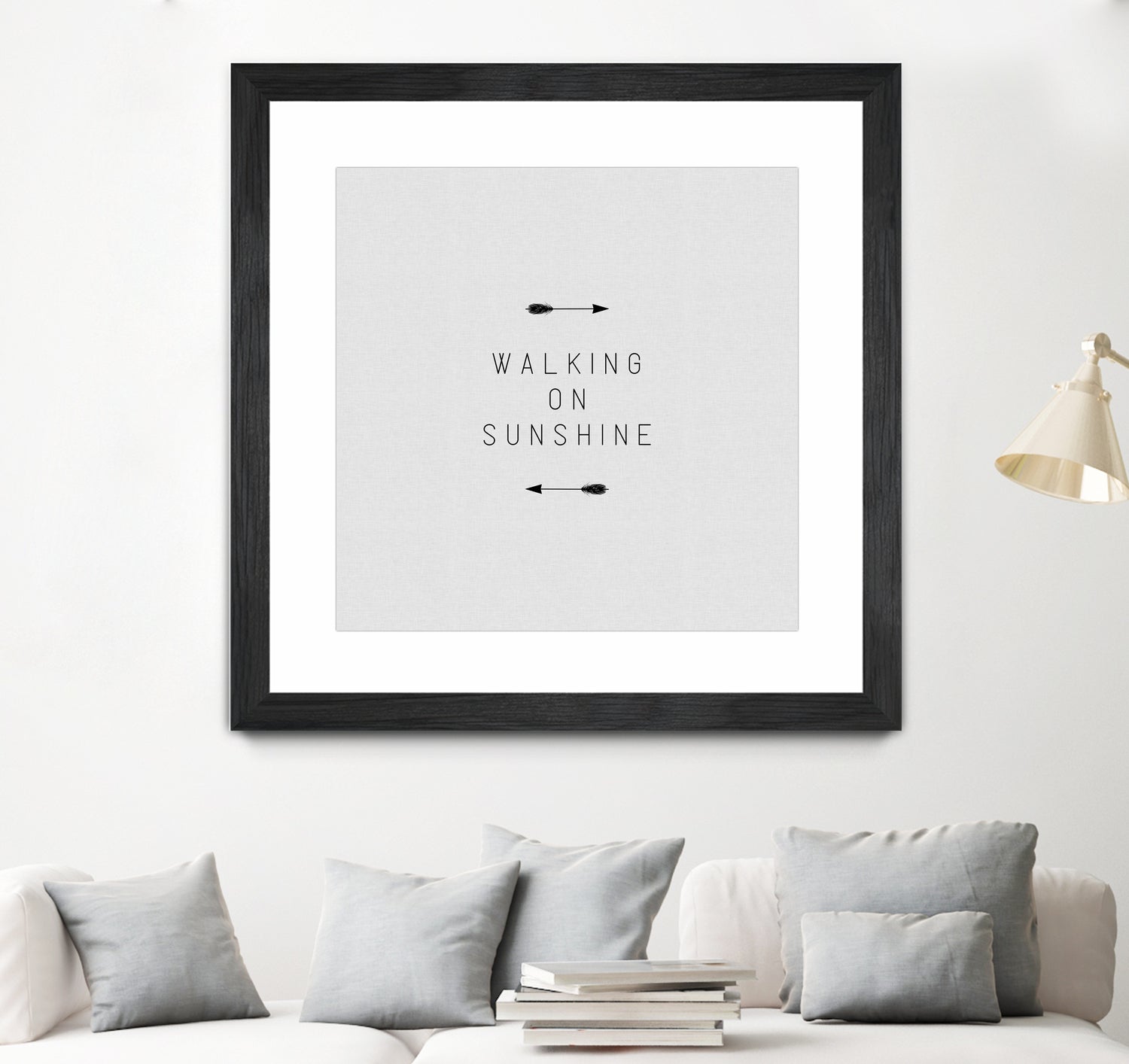 Walking on Sunshine Arrow by Dana Shek on GIANT ART - white typography