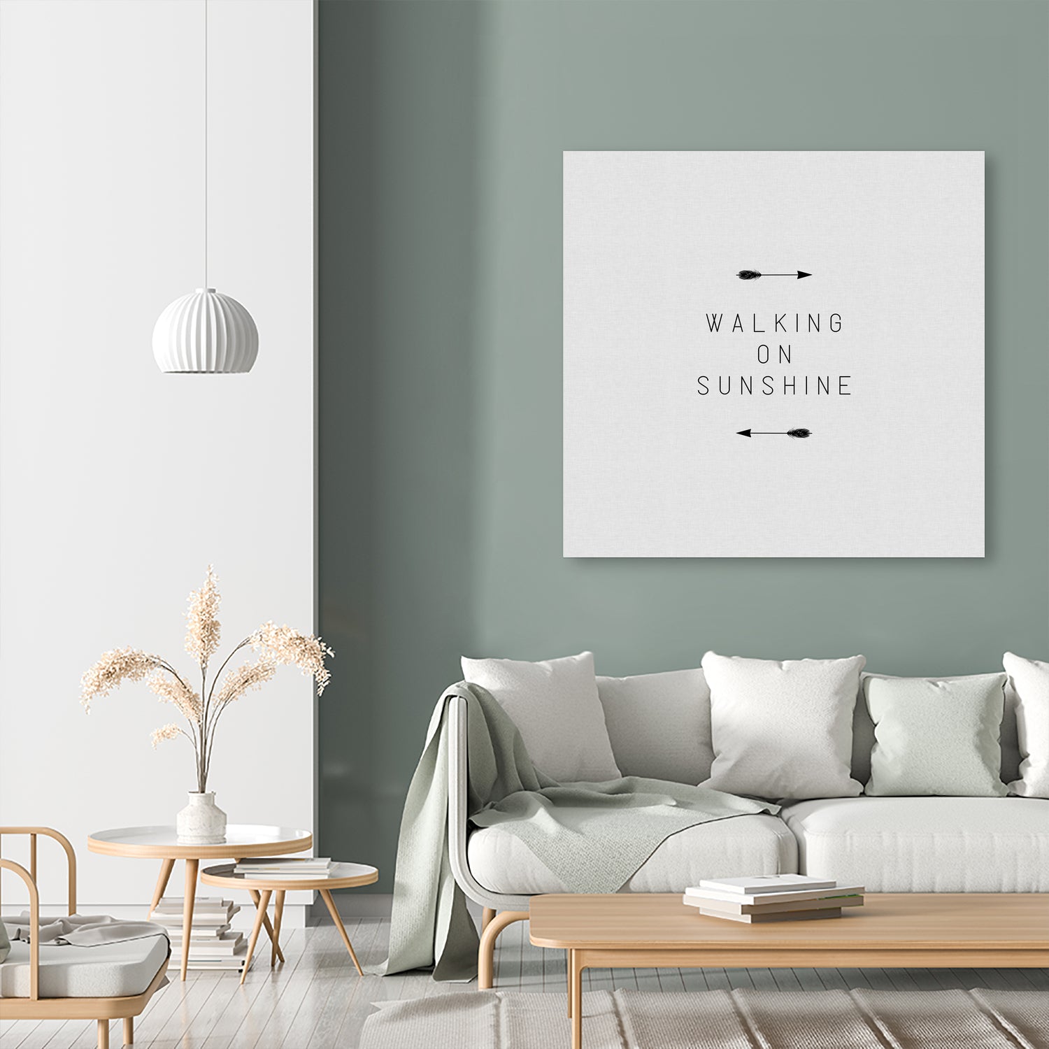 Walking on Sunshine Arrow by Dana Shek on GIANT ART - white typography