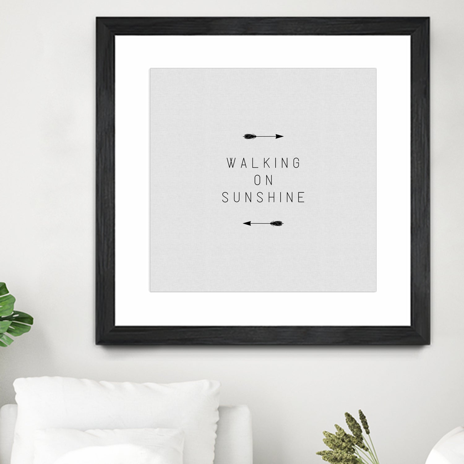 Walking on Sunshine Arrow by Dana Shek on GIANT ART - white typography