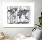 world map mandala grey by Bekim Mehovic on GIANT ART - gray digital painting