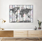 world map mandala grey by Bekim Mehovic on GIANT ART - gray digital painting