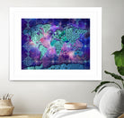 world map mandala space by Bekim Mehovic on GIANT ART - blue digital painting