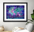 world map mandala space by Bekim Mehovic on GIANT ART - blue digital painting