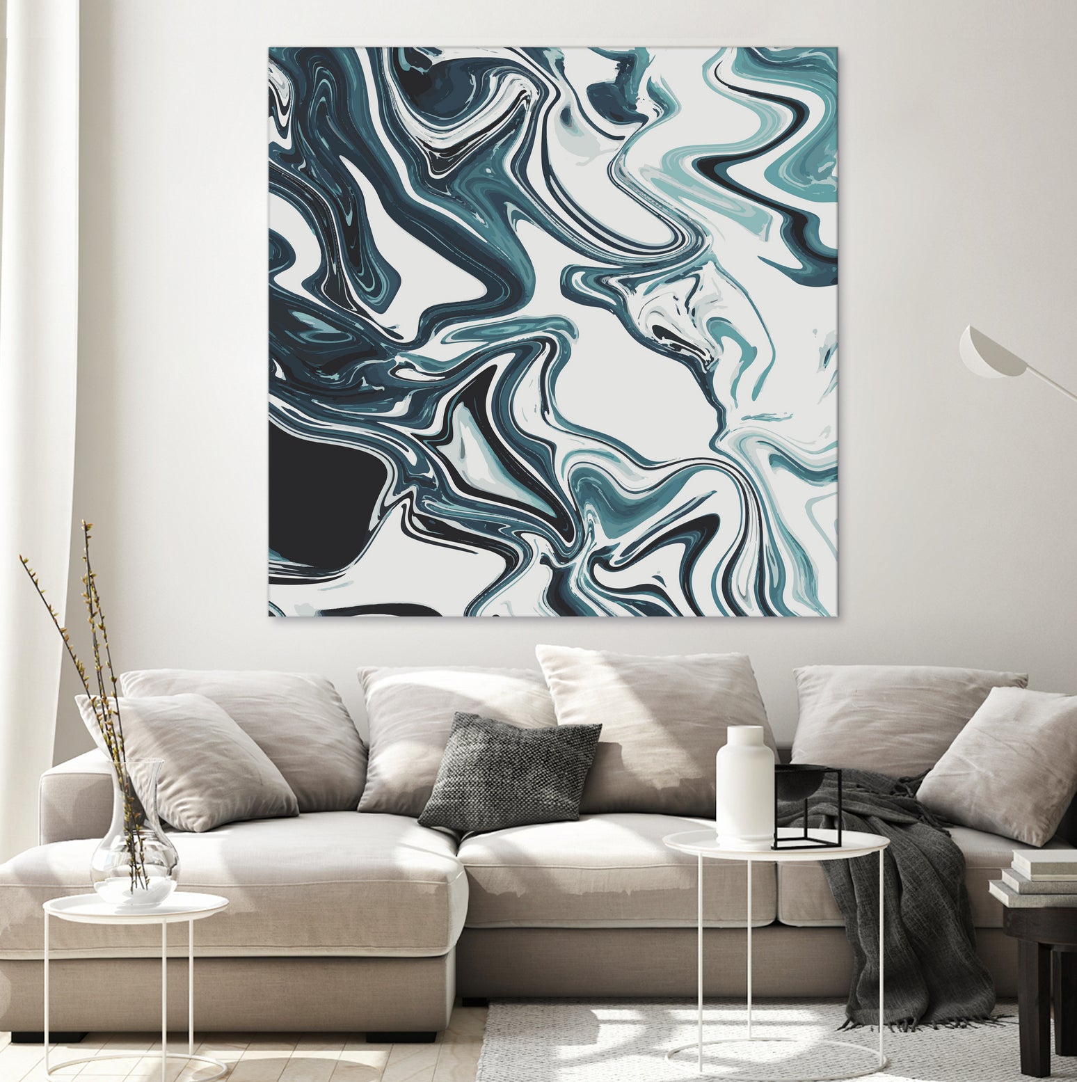 Liquid Marble Blues 023 by Jelena Obradovic on GIANT ART - blue vector illustration