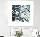 Liquid Marble Blues 023 by Jelena Obradovic on GIANT ART - blue vector illustration