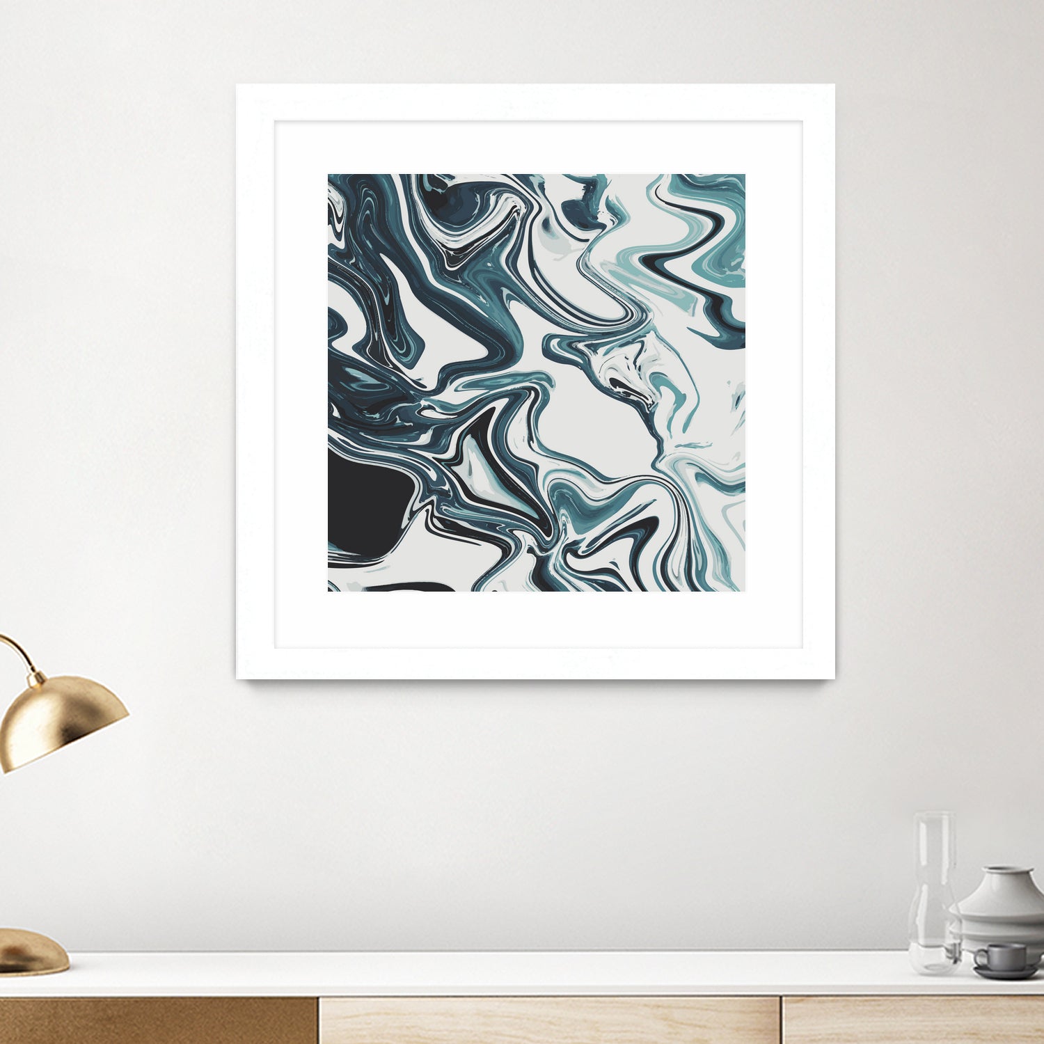 Liquid Marble Blues 023 by Jelena Obradovic on GIANT ART - blue vector illustration