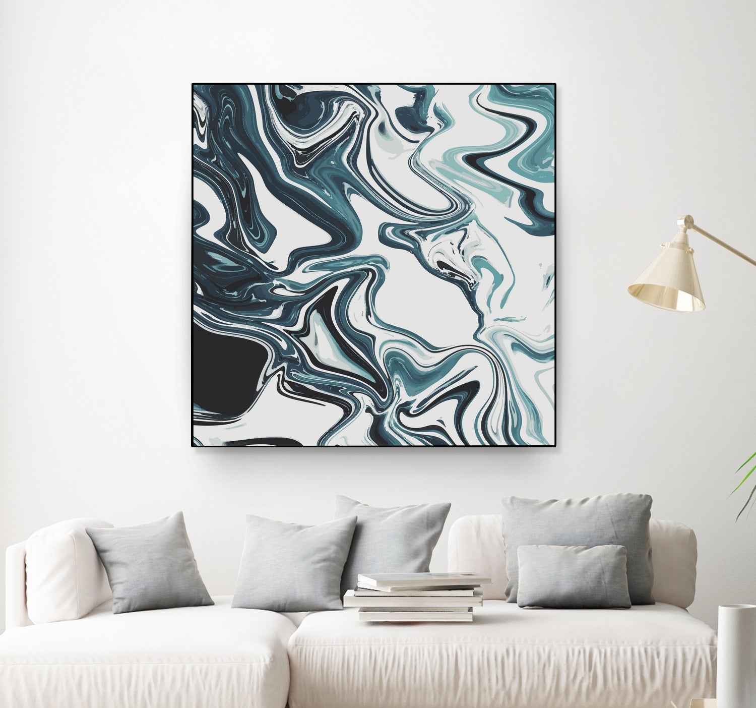 Liquid Marble Blues 023 by Jelena Obradovic on GIANT ART - blue vector illustration