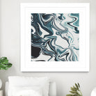 Liquid Marble Blues 023 by Jelena Obradovic on GIANT ART - blue vector illustration