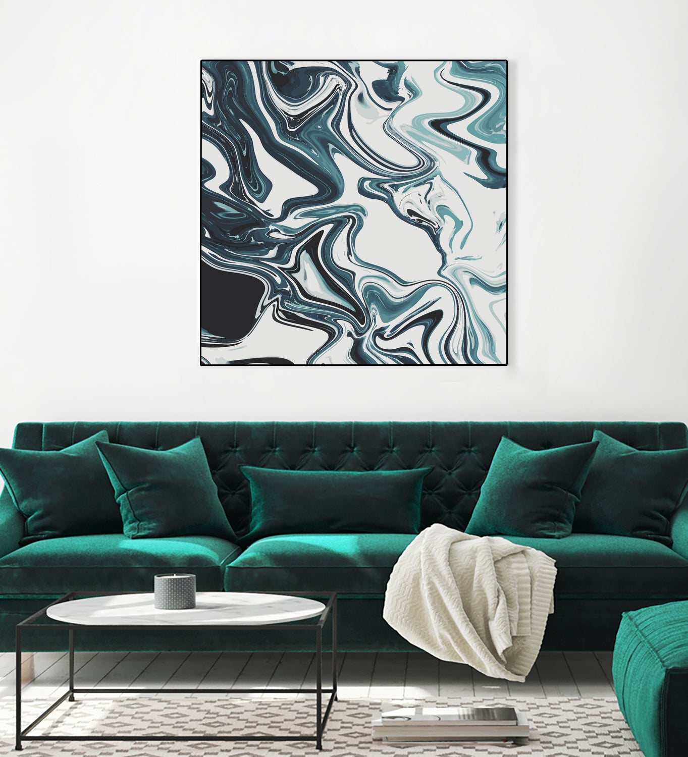 Liquid Marble Blues 023 by Jelena Obradovic on GIANT ART - blue vector illustration