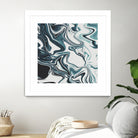 Liquid Marble Blues 023 by Jelena Obradovic on GIANT ART - blue vector illustration