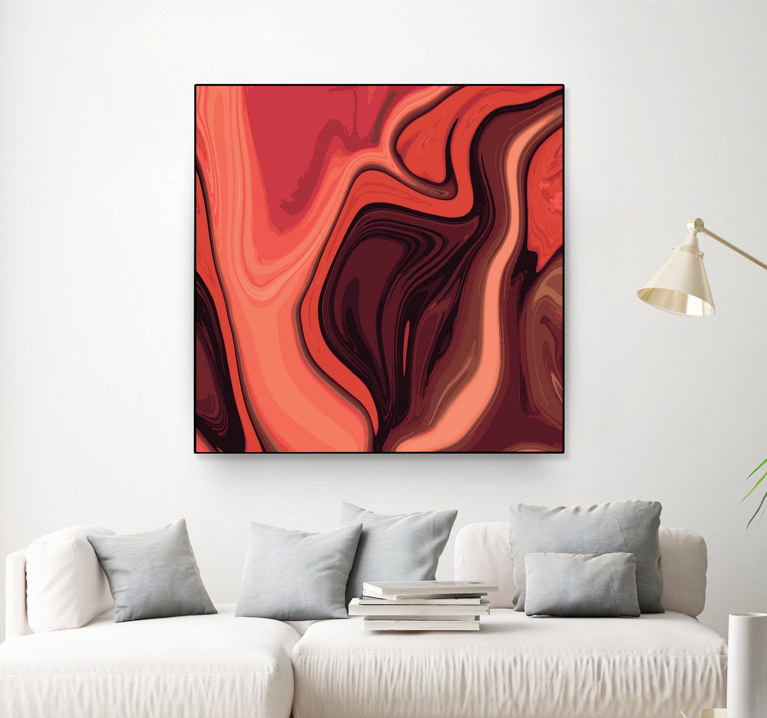 Lava Marble 024 by Jelena Obradovic on GIANT ART - red vector illustration