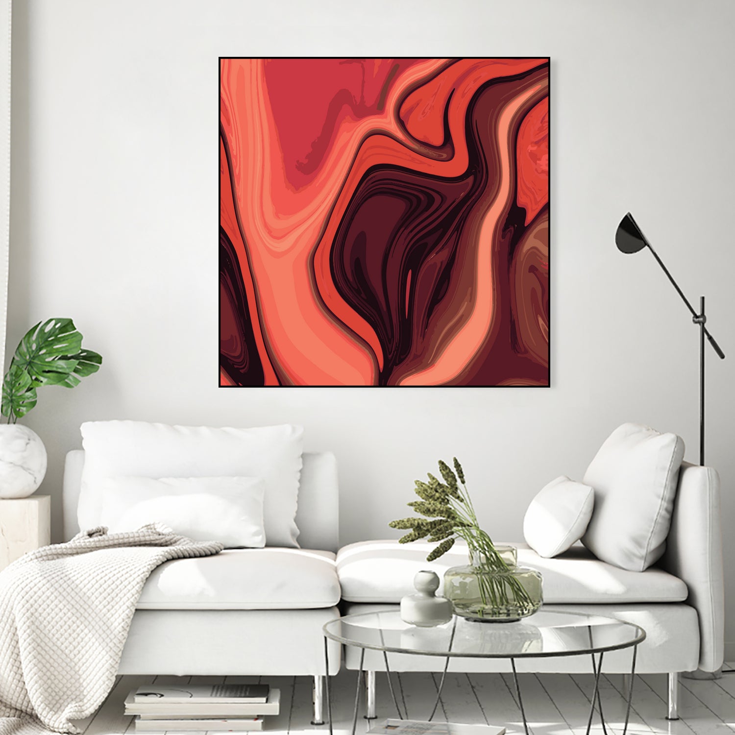 Lava Marble 024 by Jelena Obradovic on GIANT ART - red vector illustration