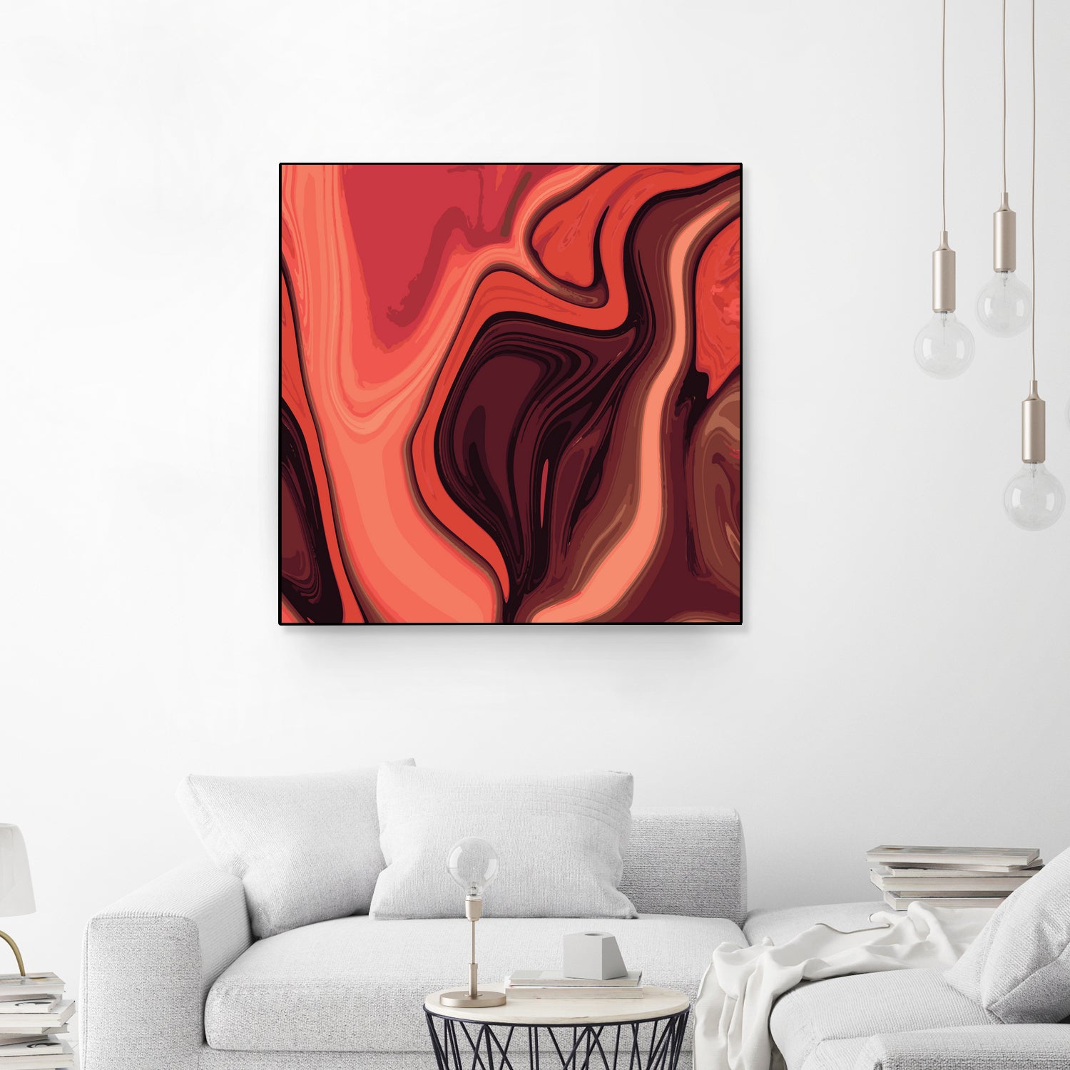 Lava Marble 024 by Jelena Obradovic on GIANT ART - red vector illustration