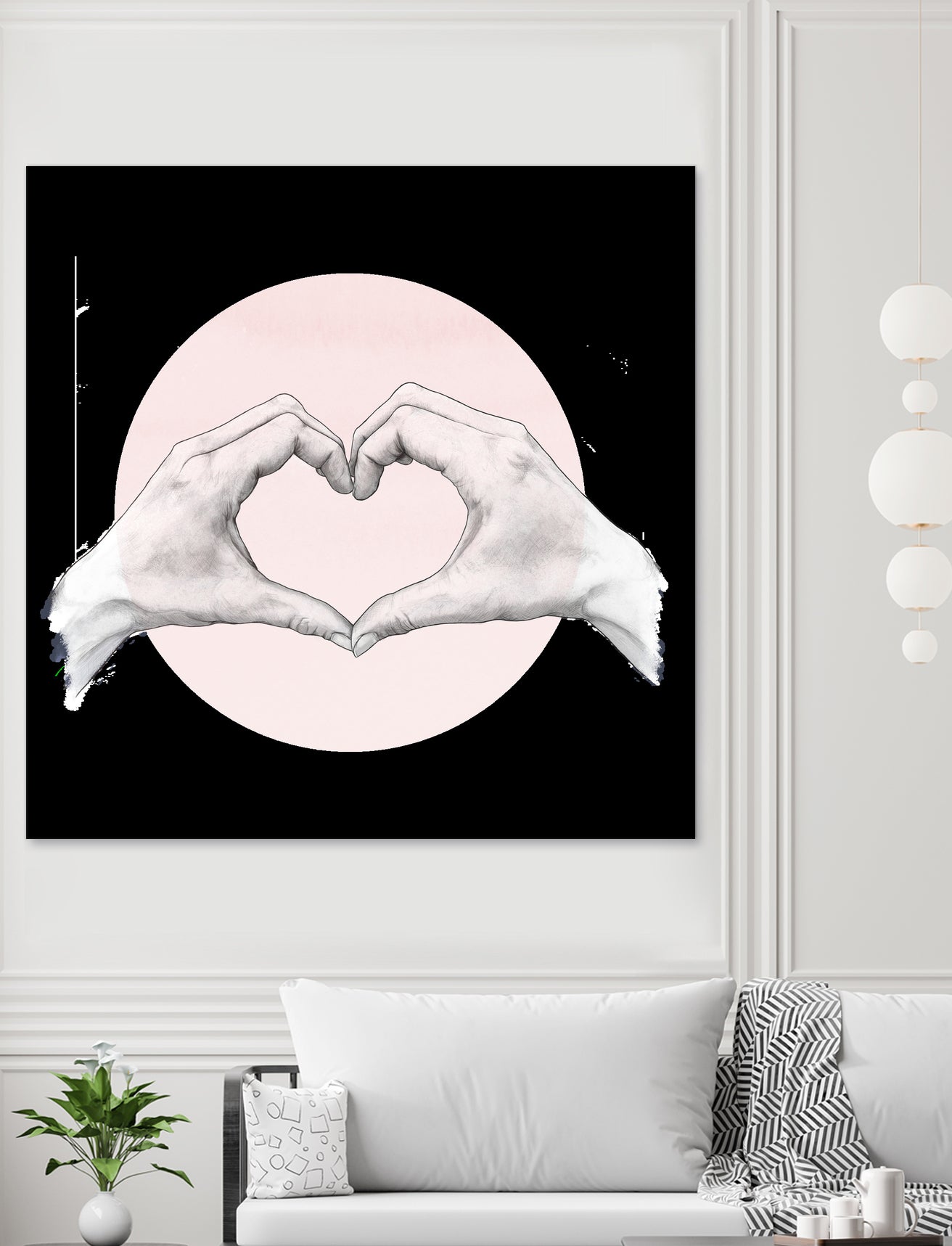 hearten hand // hand study by Laura Graves on GIANT ART - pink digital drawing