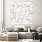 White Stone and Copper Lines by Elisabeth Fredriksson on GIANT ART - white digital painting