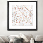 White Stone and Copper Lines by Elisabeth Fredriksson on GIANT ART - white digital painting