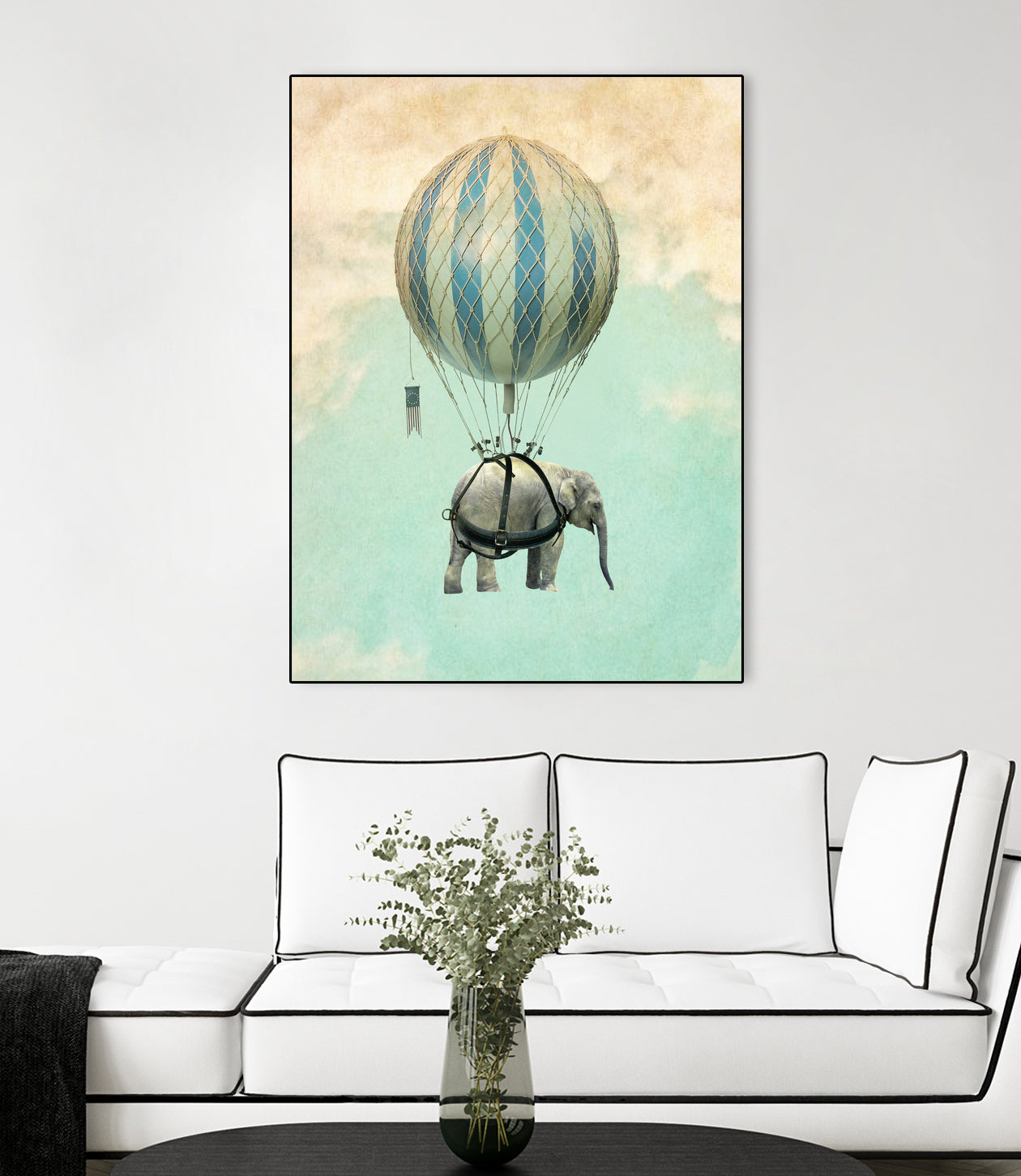 ballon elephant by Vin Zzep on GIANT ART - white digital painting