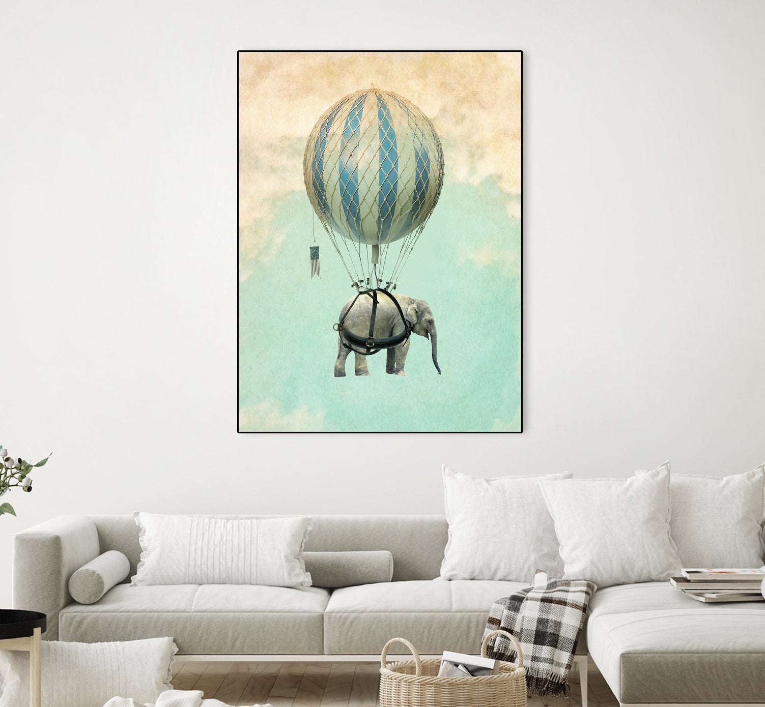 ballon elephant by Vin Zzep on GIANT ART - white digital painting