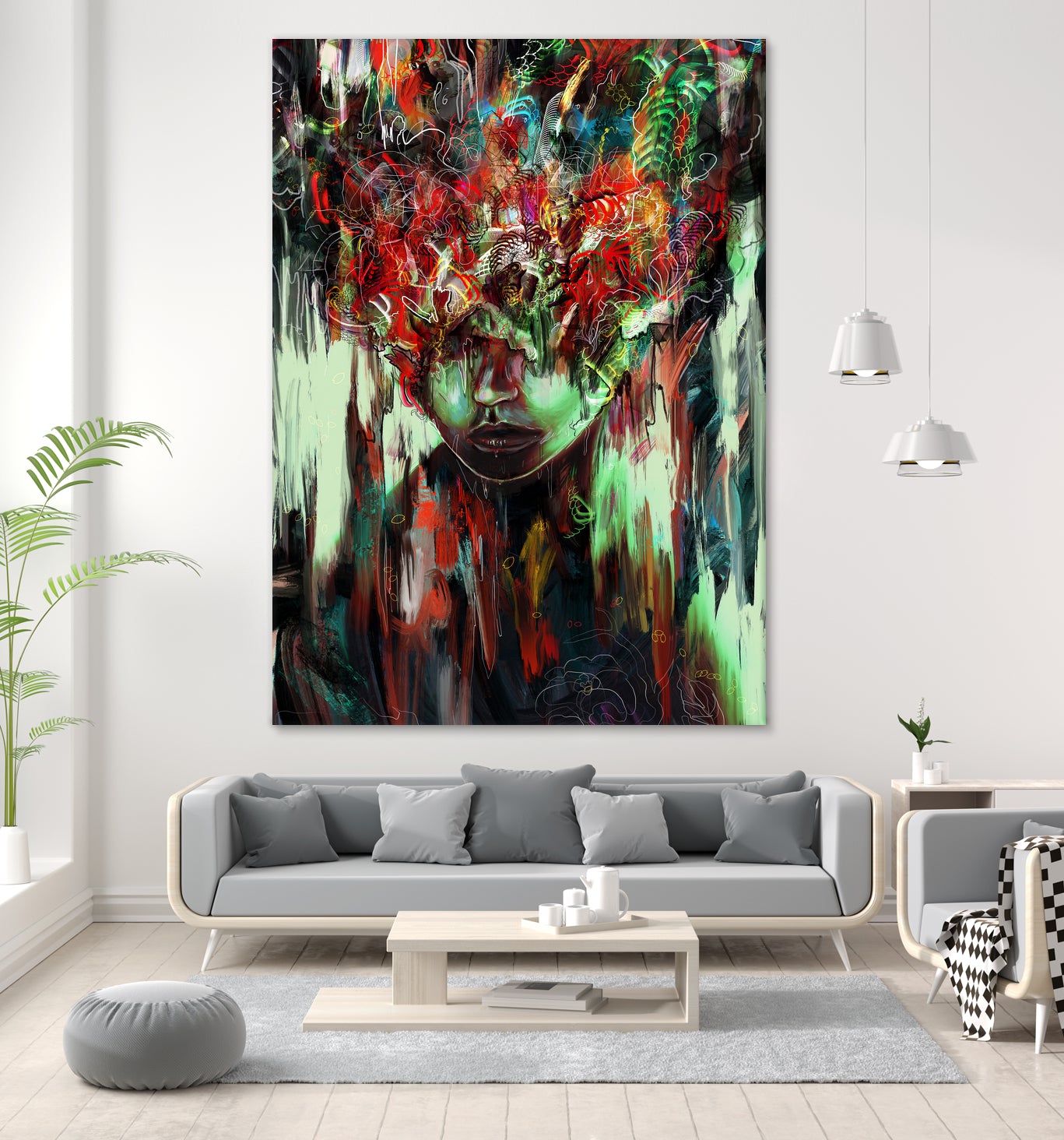 Chaotic Mind by Francis Mi Oza on GIANT ART - black digital painting