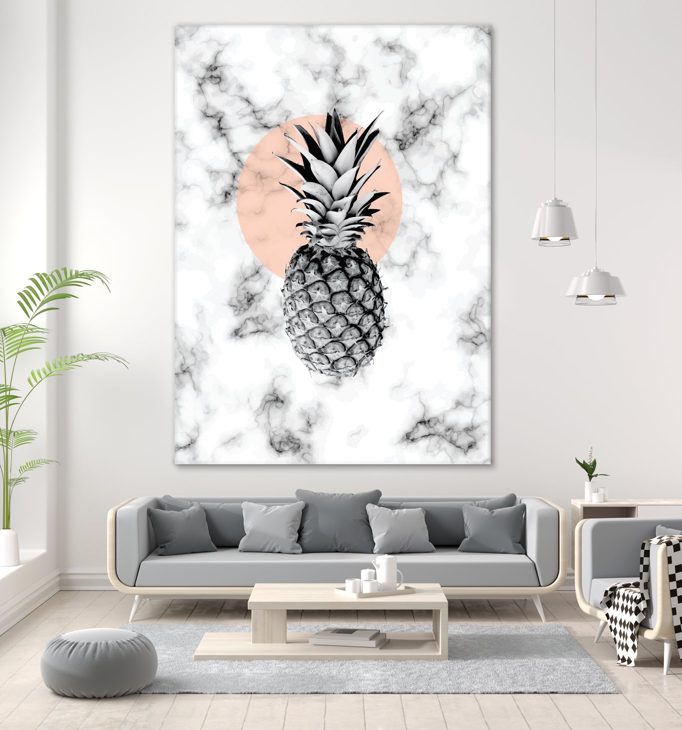 Marble Pineapple 053 by Jelena Obradovic on GIANT ART - white vector illustration