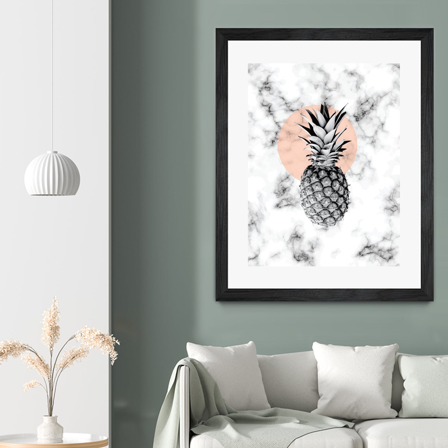 Marble Pineapple 053 by Jelena Obradovic on GIANT ART - white vector illustration