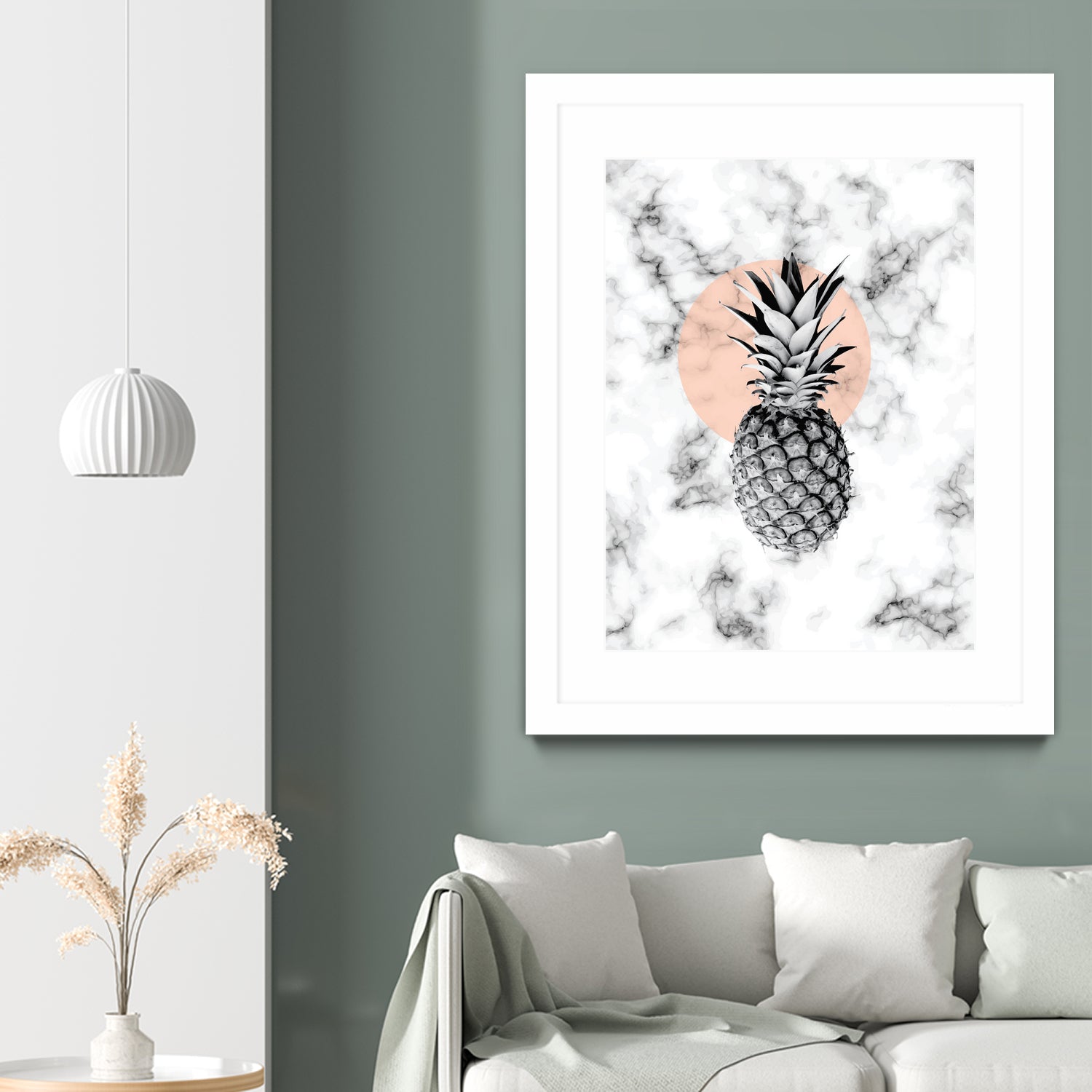 Marble Pineapple 053 by Jelena Obradovic on GIANT ART - white vector illustration