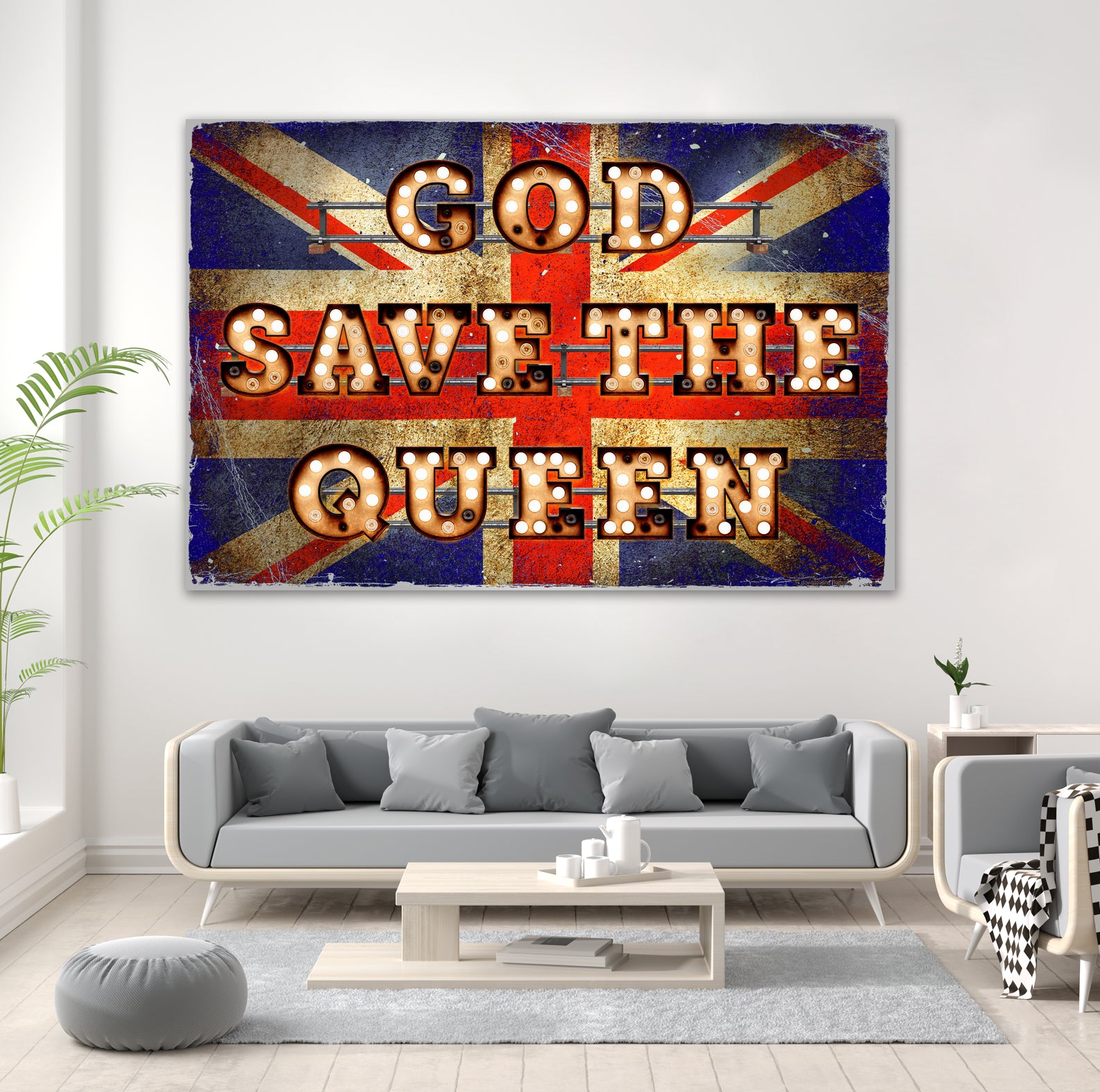 GOD SAVE THE QUEEN by Art Frankenberg on GIANT ART - red typography