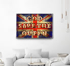 GOD SAVE THE QUEEN by Art Frankenberg on GIANT ART - red typography