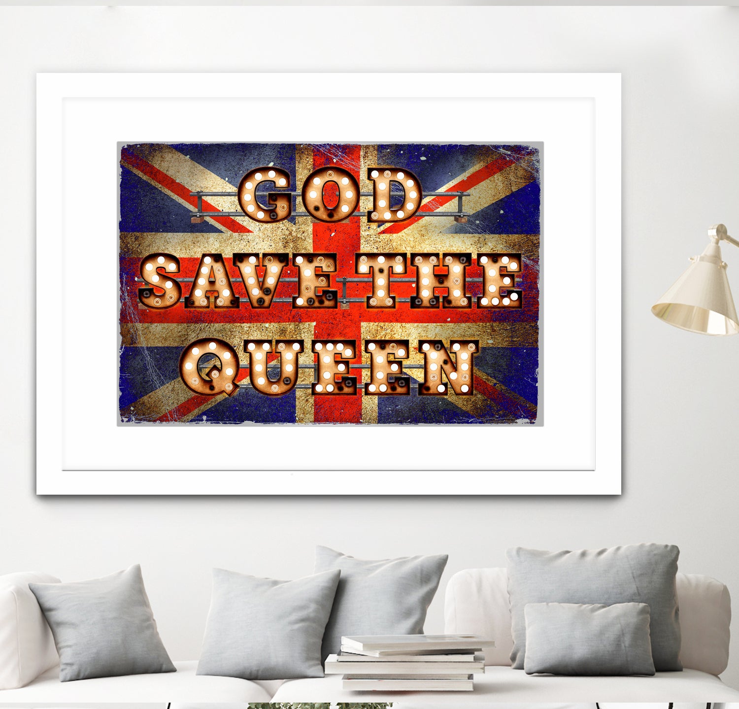 GOD SAVE THE QUEEN by Art Frankenberg on GIANT ART - red typography