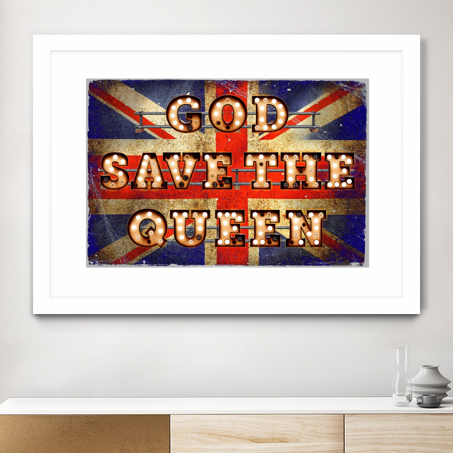 GOD SAVE THE QUEEN by Art Frankenberg on GIANT ART - red typography