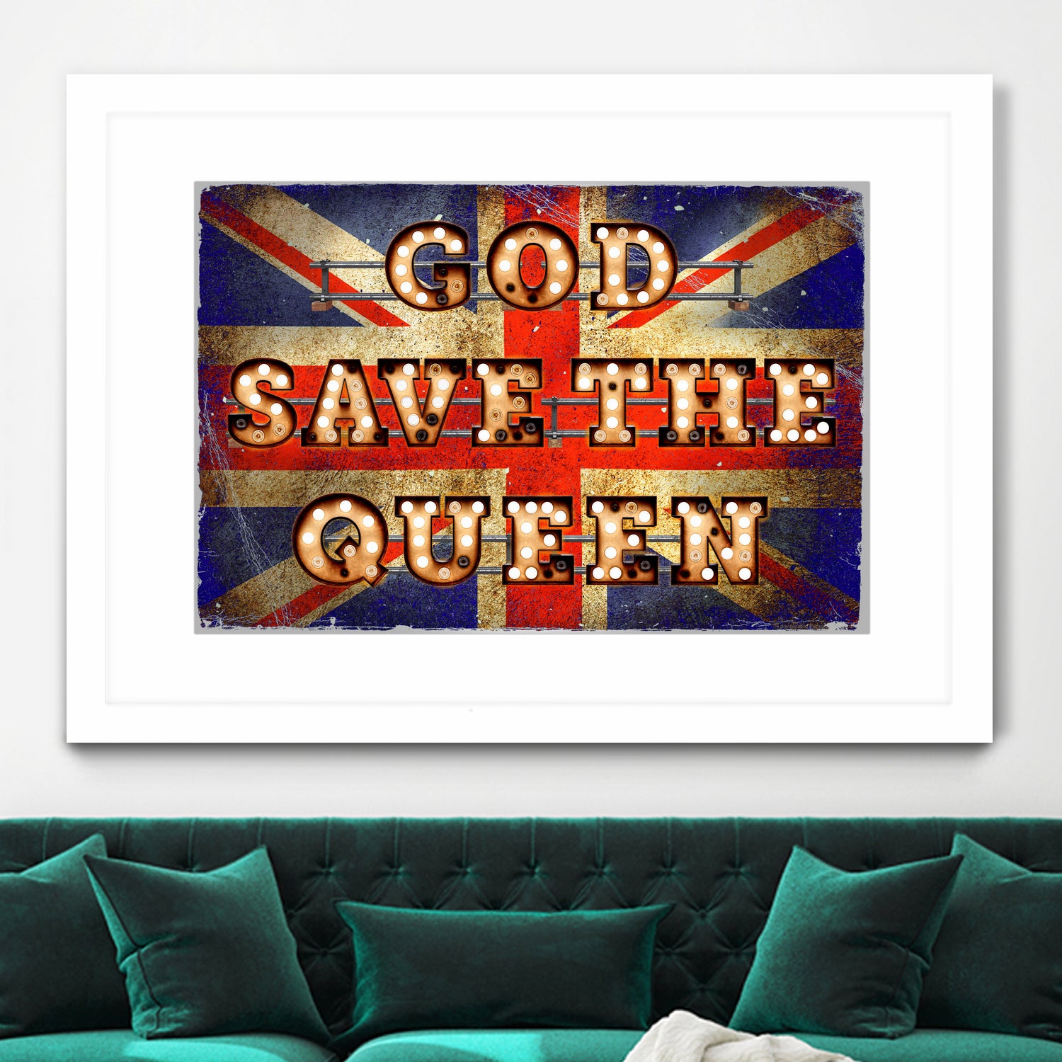 GOD SAVE THE QUEEN by Art Frankenberg on GIANT ART - red typography